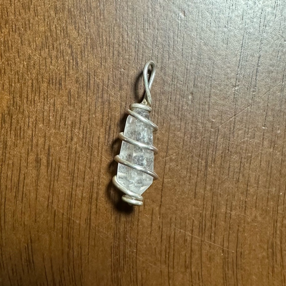 Herkimer Diamond Hand Wrapped in 925 Sterling Silver Wire..